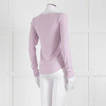 Wilfred Lilac Button Top With Ribbon Tie Neck