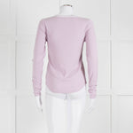 Wilfred Lilac Button Top With Ribbon Tie Neck