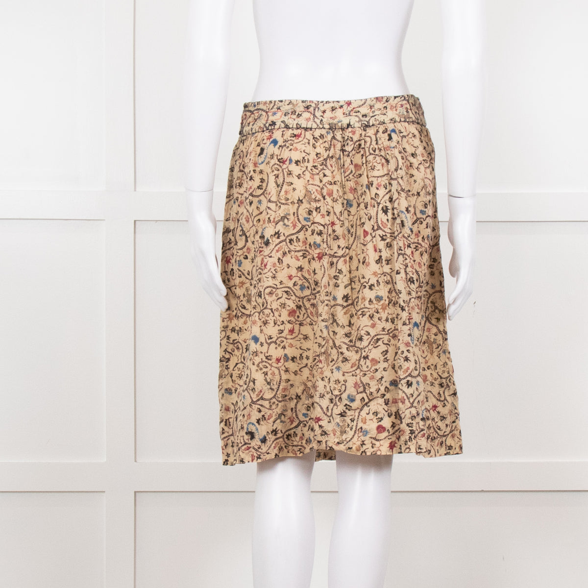 Isabel Marant Beige Botanical Print Short Skirt
