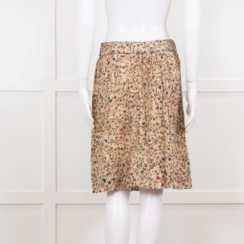 Isabel Marant Beige Botanical Print Short Skirt