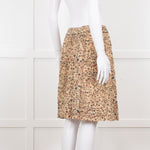 Isabel Marant Beige Botanical Print Short Skirt