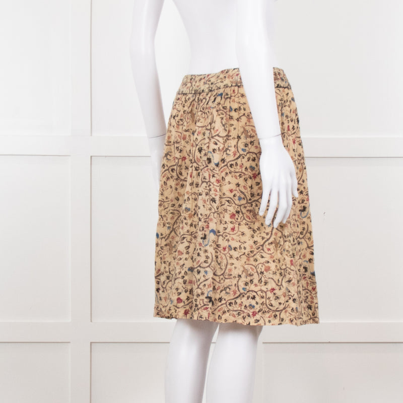 Isabel Marant Beige Botanical Print Short Skirt