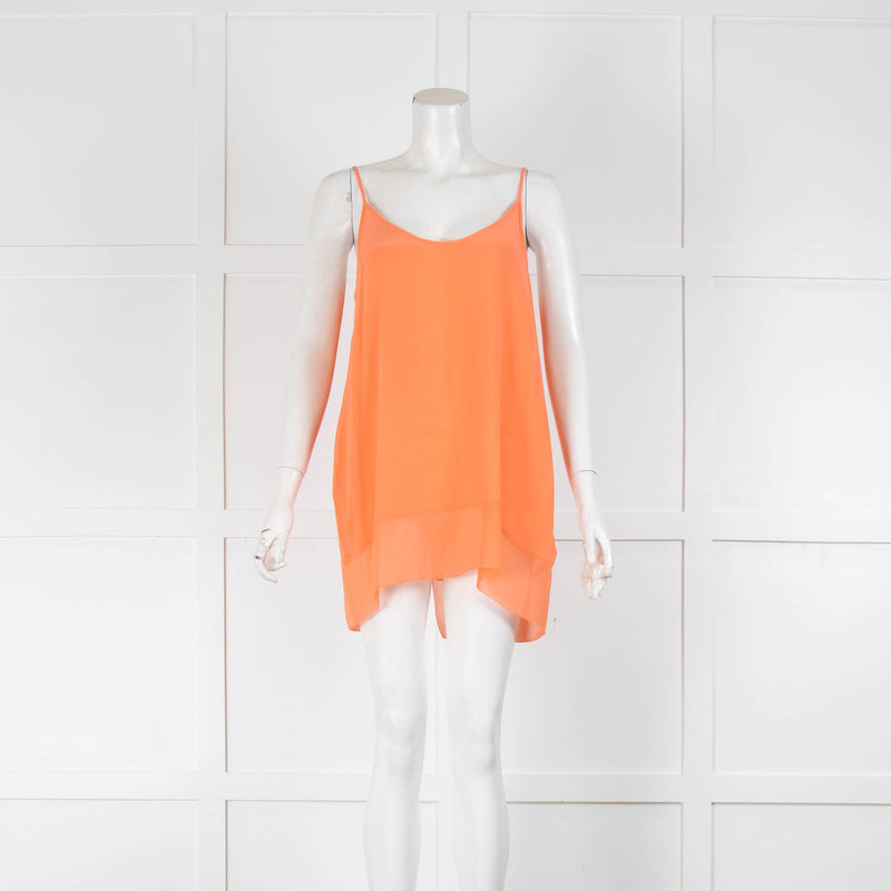 Charli Orange Silk Longline Cami