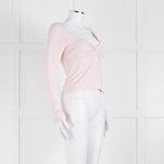 Sunday Best Pale Pink Stretch Top With Gathered Bust