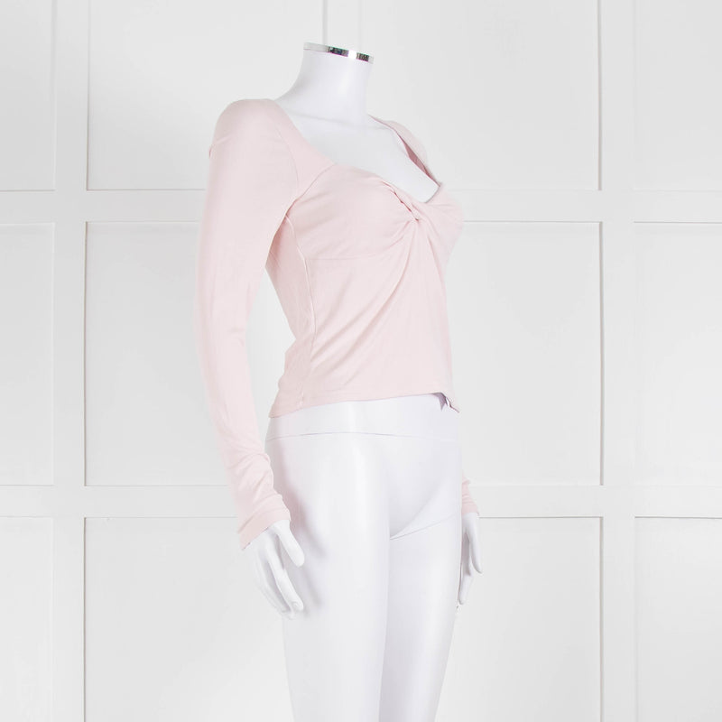 Sunday Best Pale Pink Stretch Top With Gathered Bust