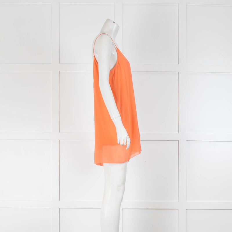 Charli Orange Silk Longline Cami