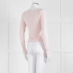 Sunday Best Pale Pink Stretch Top With Gathered Bust