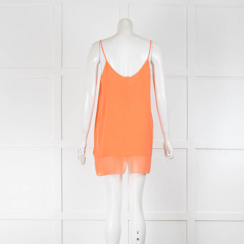 Charli Orange Silk Longline Cami