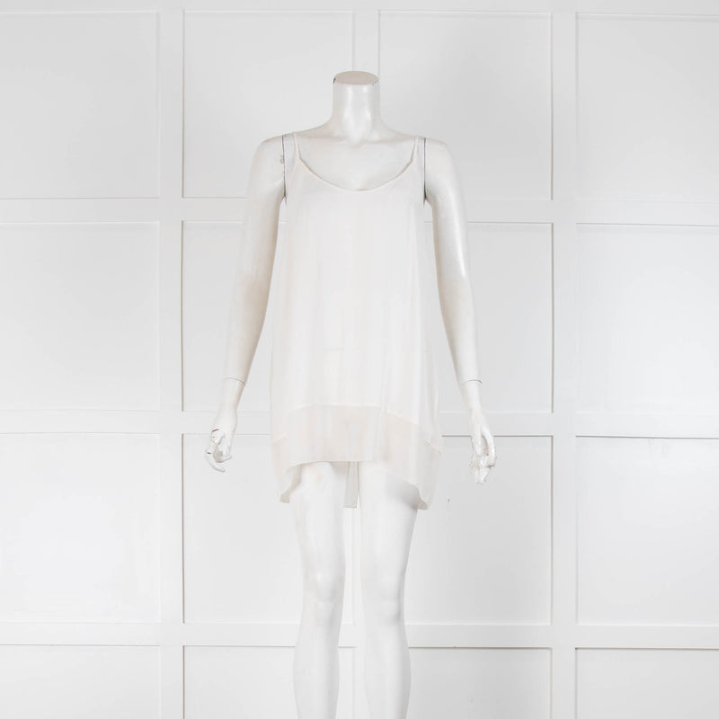 Charli White Silk Longline Cami