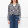 Anine Bing Gwen Black & Ivory Stripe Cardigan