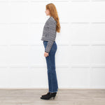 Anine Bing Gwen Black & Ivory Stripe Cardigan
