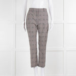 Altuzarra Grey Pink Check Floral Motif Trousers