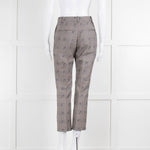 Altuzarra Grey Pink Check Floral Motif Trousers