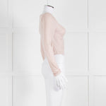Sunday Best Pink Long Sleeve Ruched Center Top