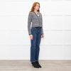 Anine Bing Gwen Black & Ivory Stripe Cardigan