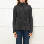 Vince Grey Ribbed Wool Blend Rollneck