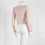 Sunday Best Pink Long Sleeve Ruched Center Top