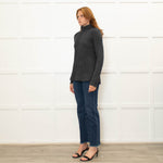 Vince Grey Ribbed Wool Blend Rollneck