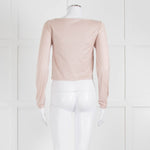 Sunday Best Pink Long Sleeve Ruched Center Top