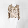 Rails Brown Animal Print Blouse