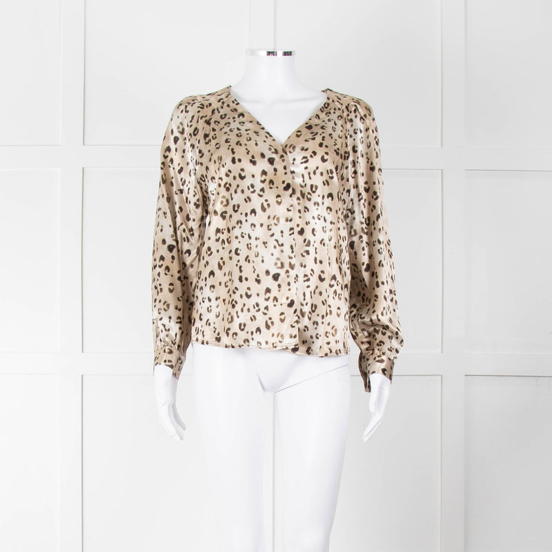 Rails Brown Animal Print Blouse
