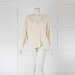Studio Nicholson Cream Merino Silk Mix Cardigan