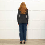Vince Grey Ribbed Wool Blend Rollneck