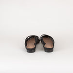 Malone Souliers Black Mesh Leather Trim Flat Mules