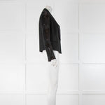 Karl Lagerfeld Black Sequin Sleeve Blazer Jacket