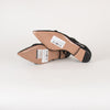 Malone Souliers Black Mesh Leather Trim Flat Mules