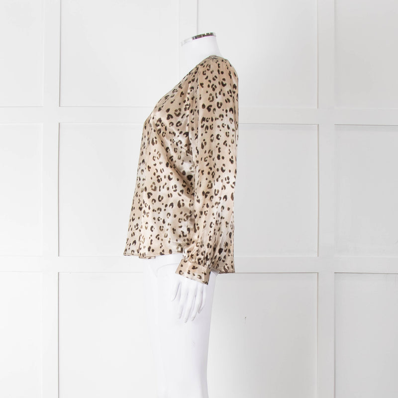 Rails Brown Animal Print Blouse