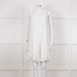 Ermanno Scervino White Lace Sleeveless Dress