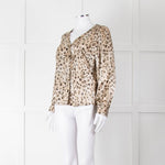 Rails Brown Animal Print Blouse