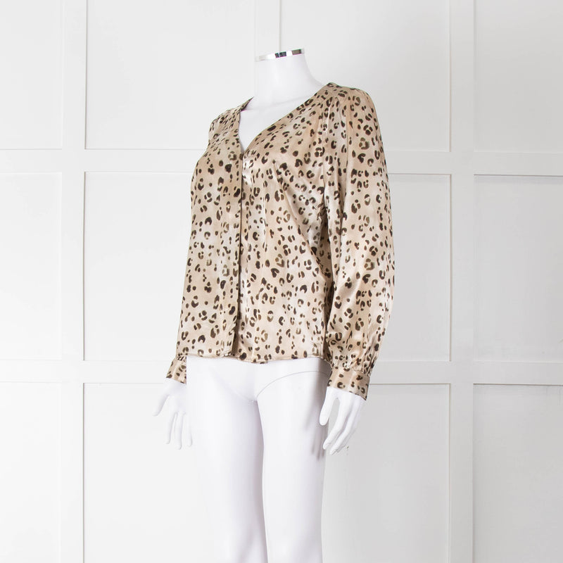 Rails Brown Animal Print Blouse