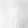 Munthe White Smocked Short Sleeve Top
