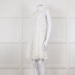 Ermanno Scervino White Lace Sleeveless Dress