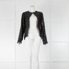 Freda Black Sequin Silk Blend Short Jacket