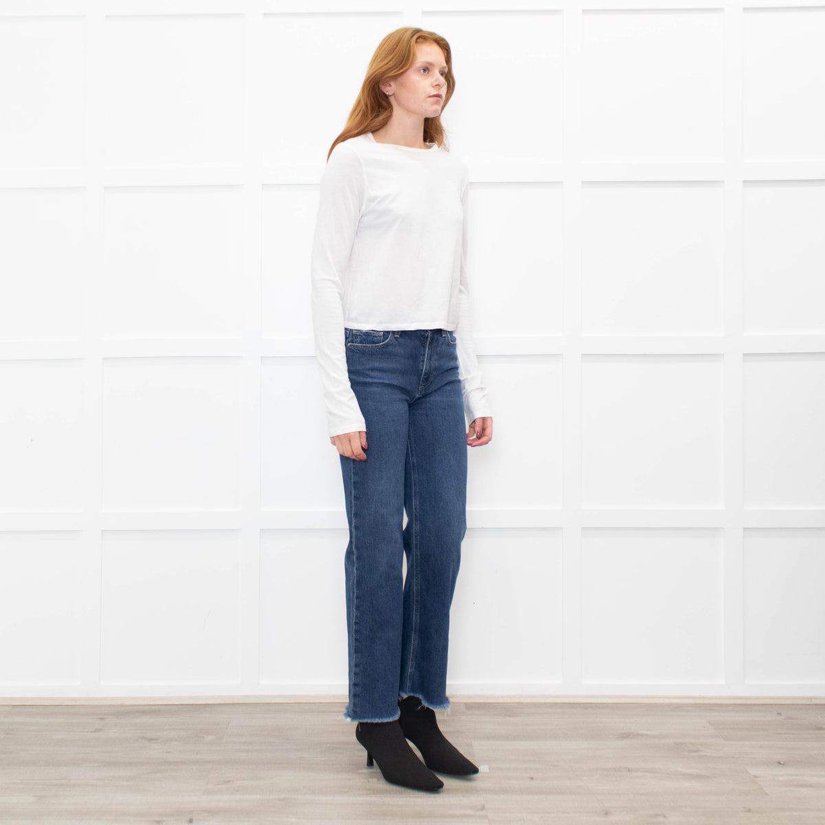 Reformation White Long Sleeve T-Shirt