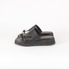 Me + Em Black Wedge Flip Flops