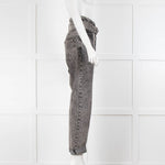 Iro Grey Demin Cuffed High Waist Jeans