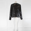 Freda Black Sequin Silk Blend Short Jacket