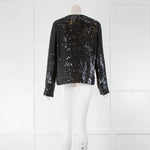 Freda Black Sequin Silk Blend Short Jacket