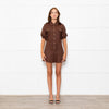 Brusnika Brown Linen Playsuit