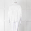 Munthe White Smocked Short Sleeve Top