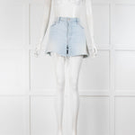 Mother Pale Raw Edge Blue Jean Short