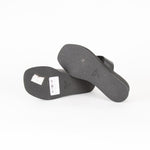 Me + Em Black Wedge Flip Flops