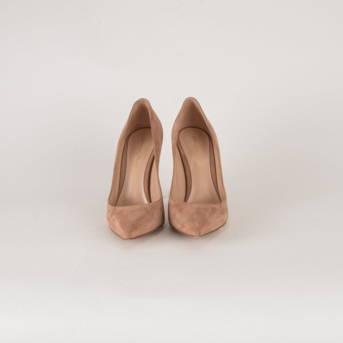 Gianvito Rossi Taupe Suede 100mm High Court Shoes