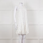 Ermanno Scervino White Lace Sleeveless Dress