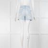 Mother Pale Raw Edge Blue Jean Short