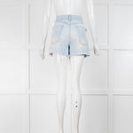 Mother Pale Raw Edge Blue Jean Short